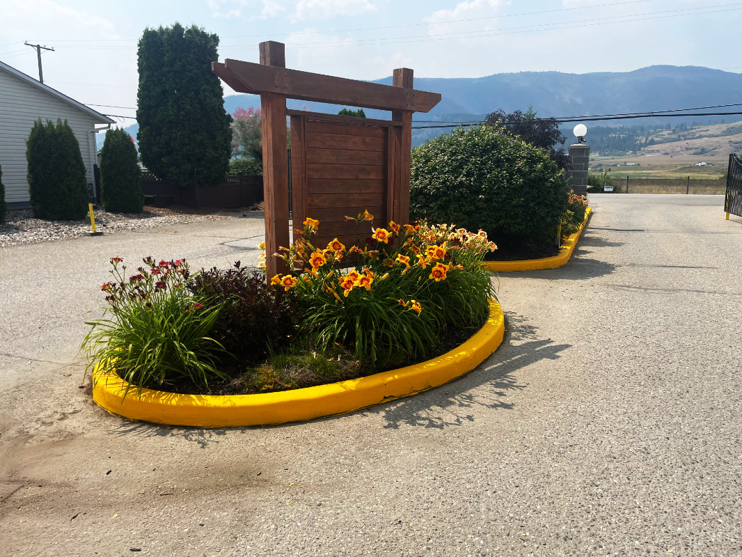 painted curb at Desert Cove